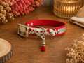 Collier biothane Coquelicot