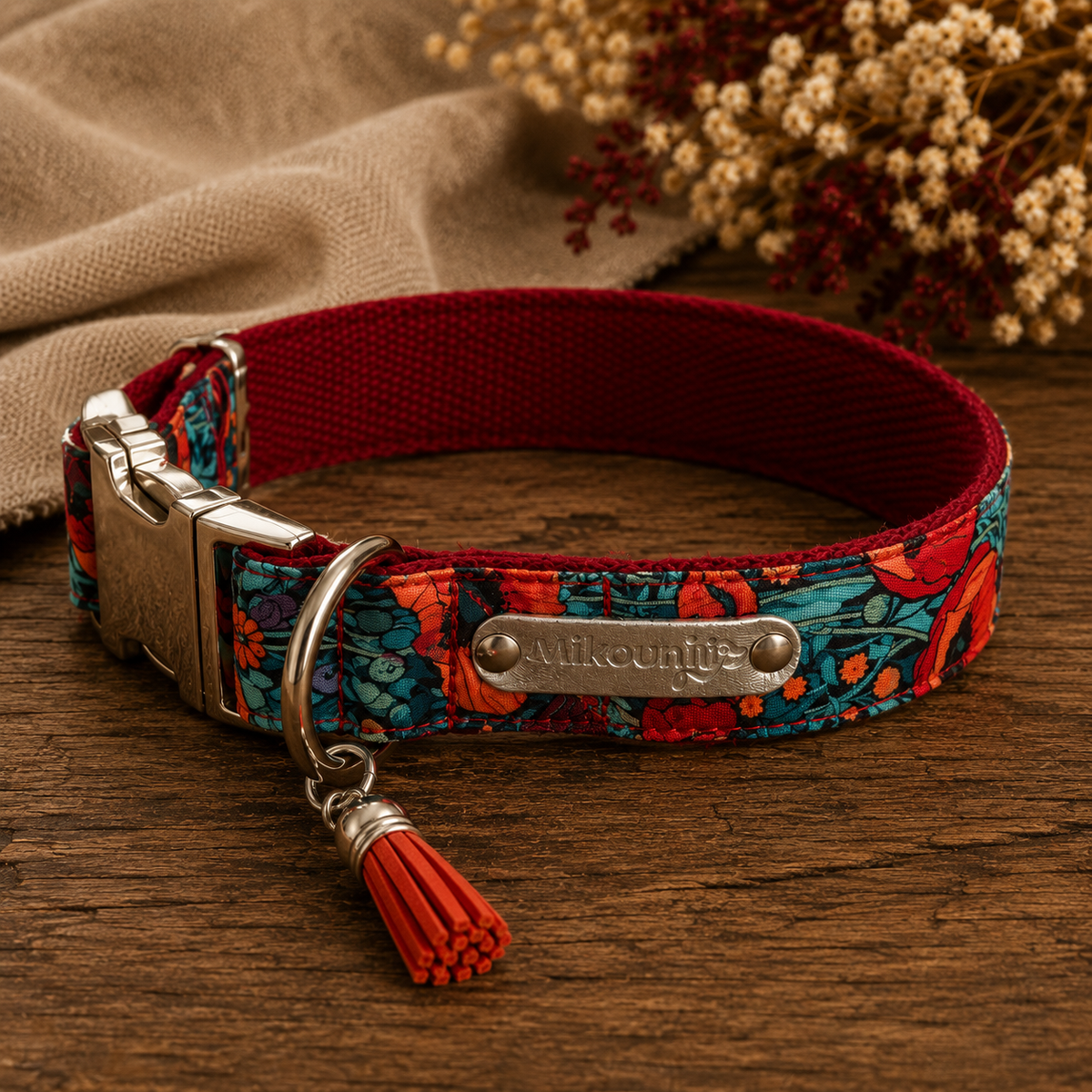 Collection Florale  -  Collier Coquelicot